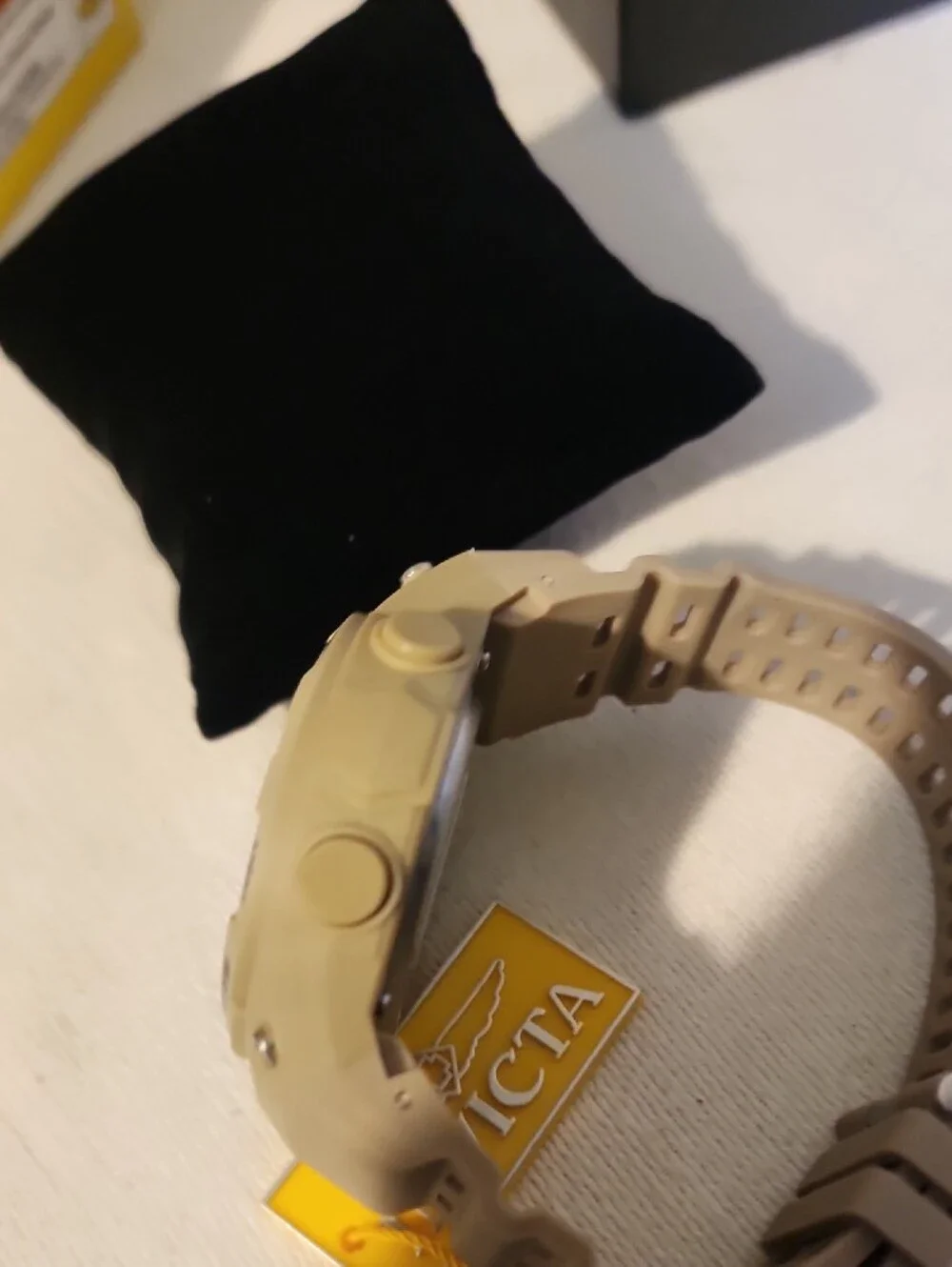 Invicta Beige Digital Chrono Sport Watch